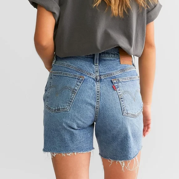 Levi's 501 Mid Thigh High Rise Shorts Odeon Sz 27 NWT - Picture 3 of 11